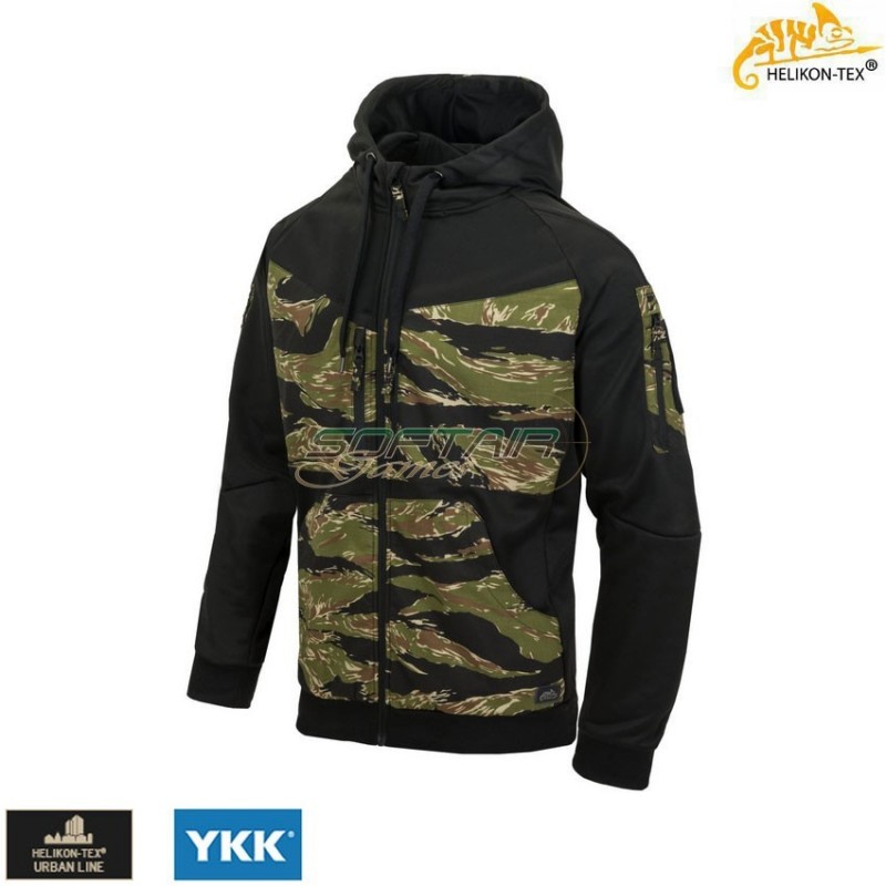 ROGUE Hoodie FullZip Black/Tiger Stripe Helikon-tex® (ht-bl-rhf-po-0162a) ROGUE Hoodie FullZip Black/Tiger Stripe Helikon-tex® (ht-bl-rhf-po-0162a)
