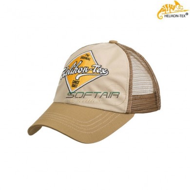 Trucker Logo Cap Cotton Ripstop khaki/u.s. brown Helikon-tex® (ht-cz-tlc-cr-1330b)