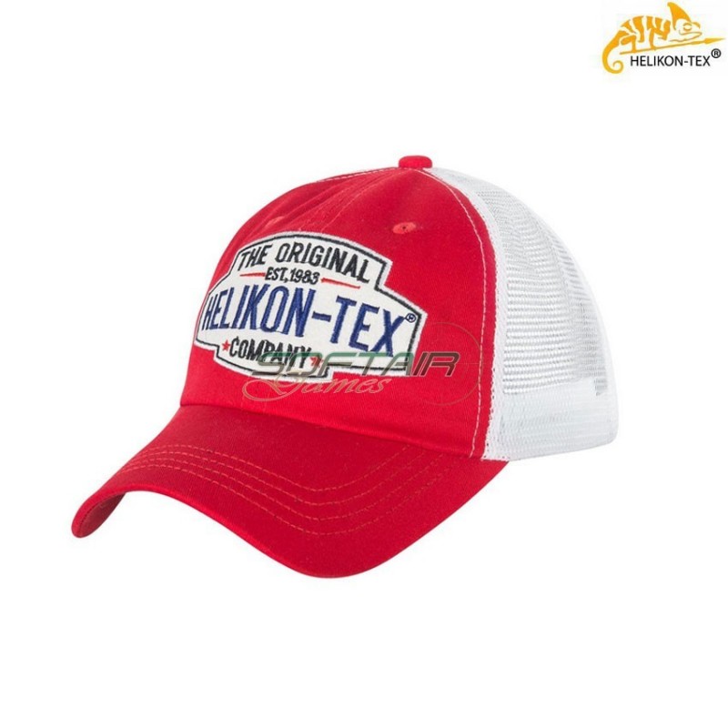 Trucker Logo Cap Cotton Twill red/white Helikon-tex® (ht-cz-tlc-ct-2520a)