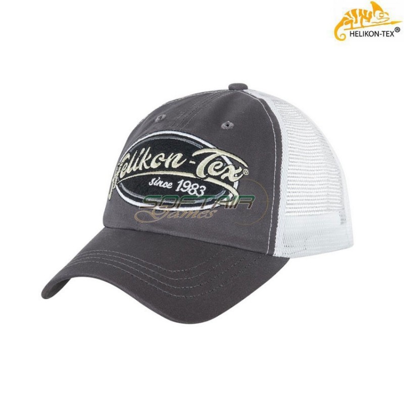 Trucker Logo Cap Cotton Twill shadow grey/white Helikon-tex® (ht-cz-tlc-ct-3520a)