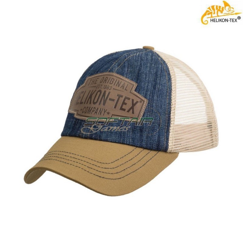 Trucker Logo Cap Denim dark blue/khaki Helikon-tex® (ht-cz-tlc-dm-3113c)