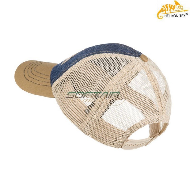 Trucker Logo Cap Denim dark blue/khaki Helikon-tex® (ht-cz-tlc-dm-3113c)