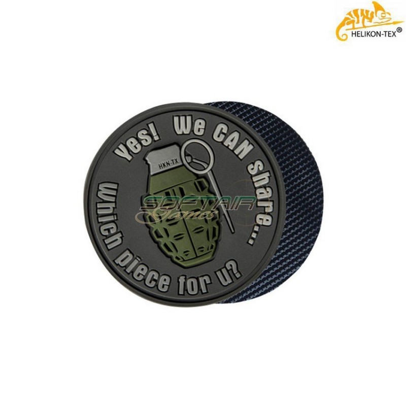 Patch Pvc "we can share" grey Helikon-tex® (ht-od-gsh-rb-19)