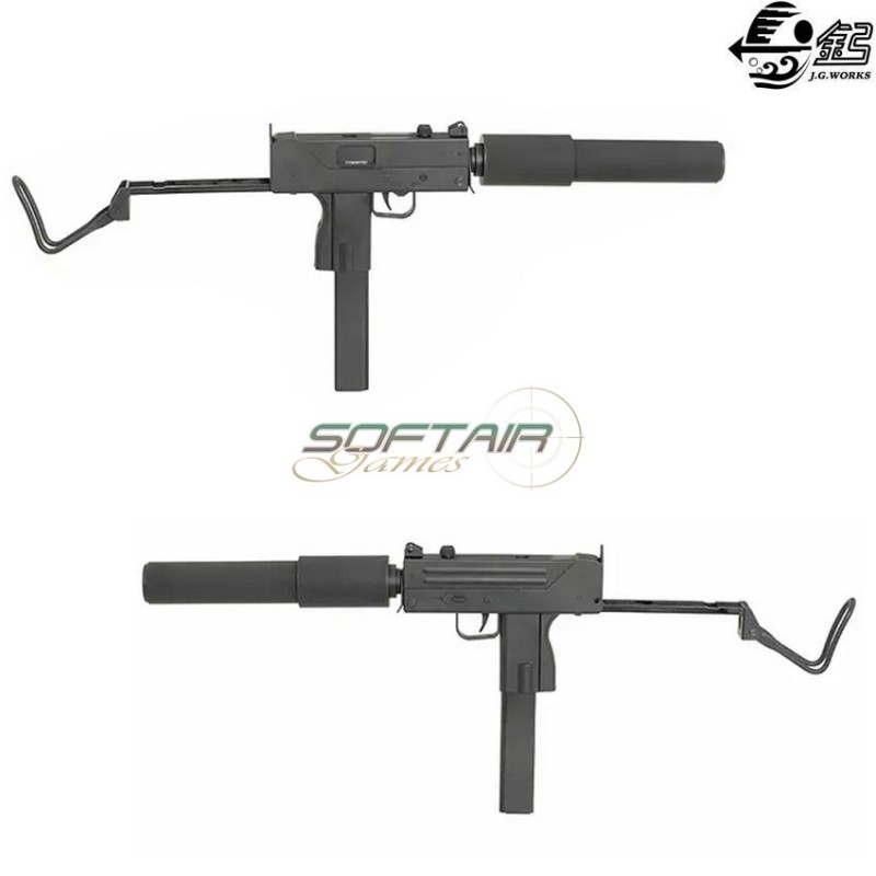 Mitraglietta elettrica mac-10 smg full set black jing gong (jg-0452)
