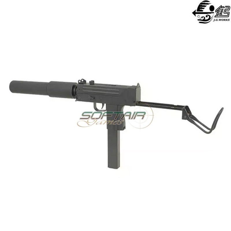 Submachine electric gun mac-10 smg full set black jing gong (jg-0452) Submachine electric gun mac-10 smg full set black jing gong (jg-0452)