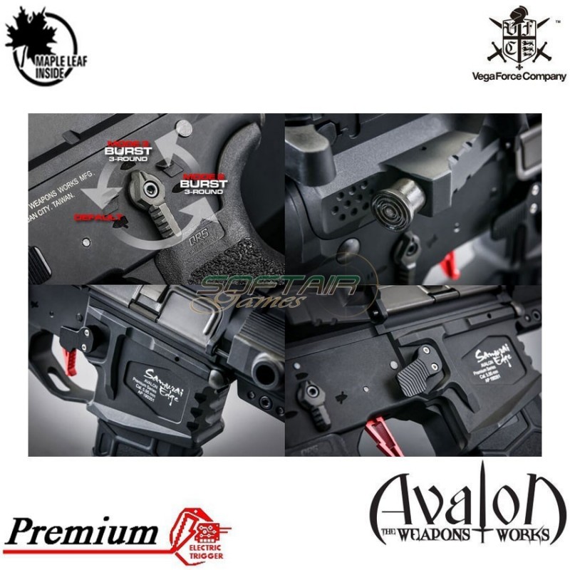 NEW 2021 Version electric rifle avalon premium samurai edge cqb black vfc (av1-m4edgsbk01)