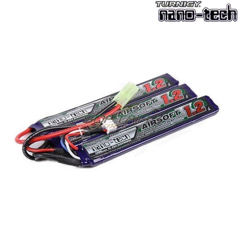 Batteria Lipo Connettore Tamiya 1200mah 11.1v 15~25c Turnigy Nano-tech (17278)