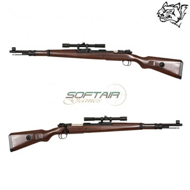 Spring rifle w/scope wwii kar 98k sniper snow wolf (sw-024809)