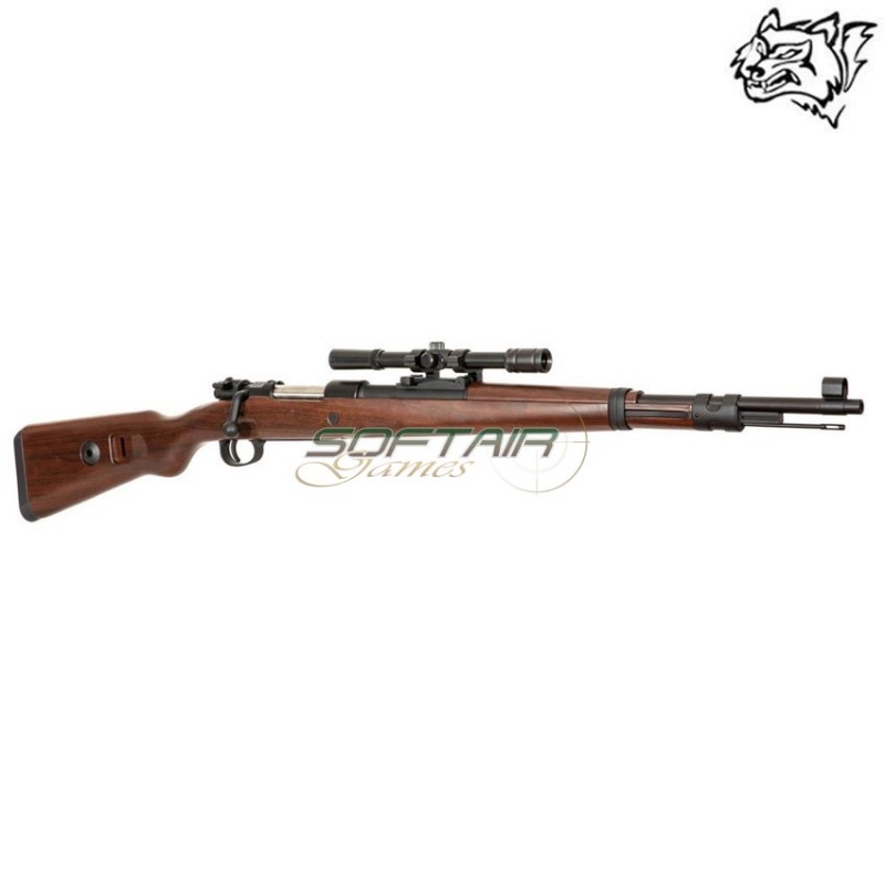 Spring rifle w/scope wwii kar 98k sniper snow wolf (sw-024809)