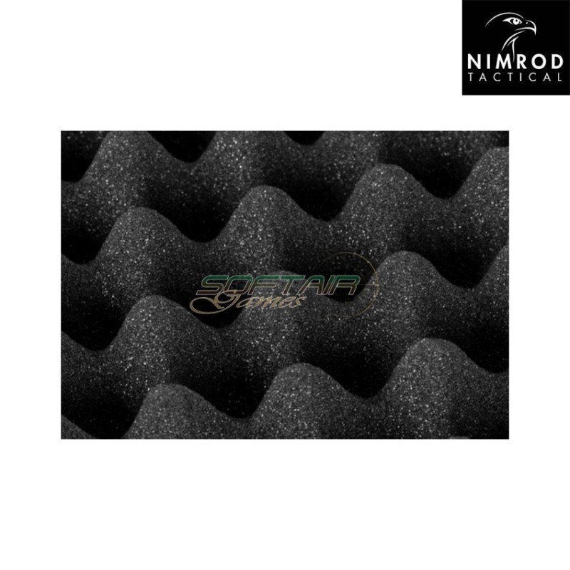 Rifle hard case 100cm black wave foam nimrod (nm-31646)