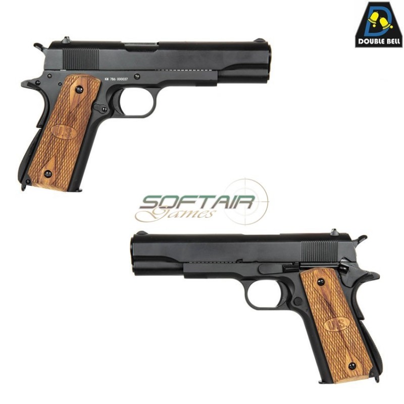GAS gbb pistol mod.786 1911 US style blowback black double bell (db-030172)