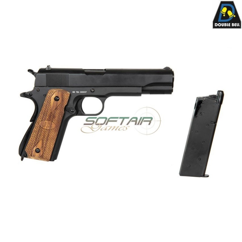 Pistola a GAS mod.786 1911 US style scarrellante black double bell (db-030172)