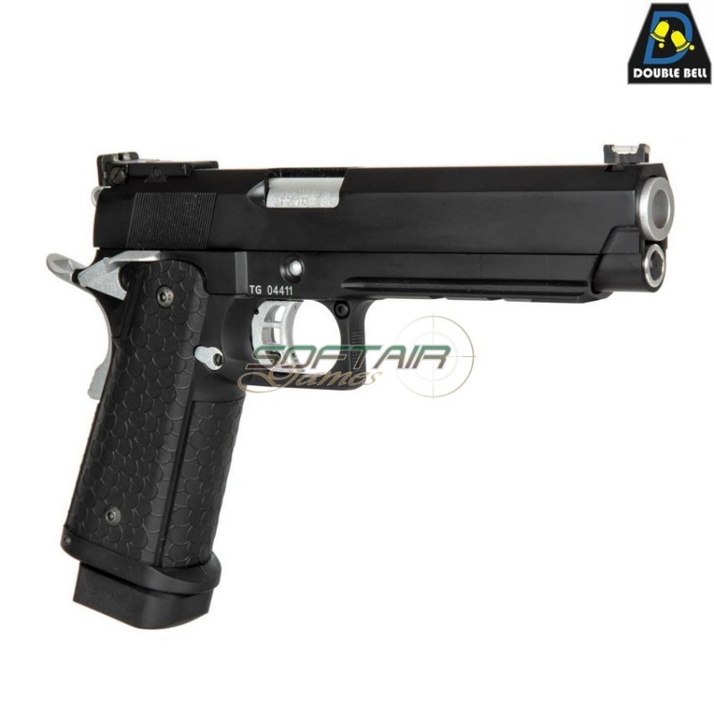 Pistola a GAS mod.795 HI-CAPA 5.1 style scarrellante black & SILVER double bell (db-030174)