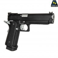 Pistola a GAS mod.795 HI-CAPA 5.1 style scarrellante black & SILVER double bell (db-030174)