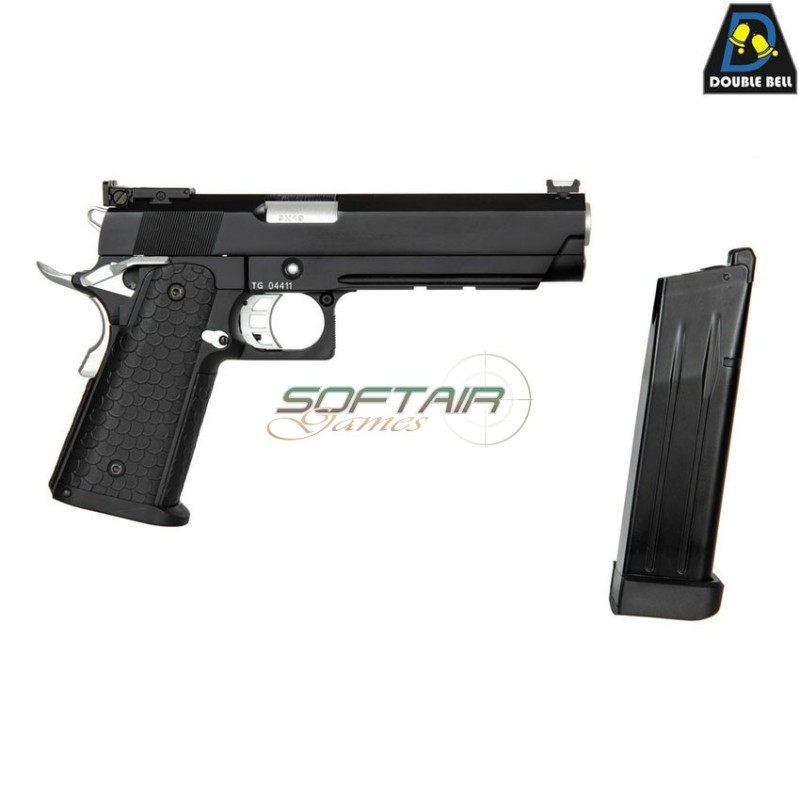 Pistola a GAS mod.795 HI-CAPA 5.1 style scarrellante black & SILVER double bell (db-030174)