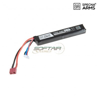 Lipo battery deans connector 11.1v X 1300mah 20/40c stick type specna arms® (spe-06-024612)