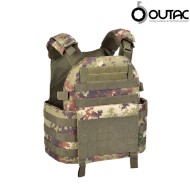 Plate Carrier Vest Dcs Type Vegetato Outac (ot-bav12-vi) Plate Carrier Vest Dcs Type Vegetato Outac (ot-bav12-vi)