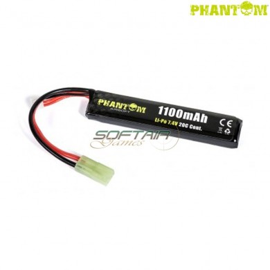 Batteria lipo tamiya 7.4x1100 20c stick type phantom (pnm-7.4x1100-stk)