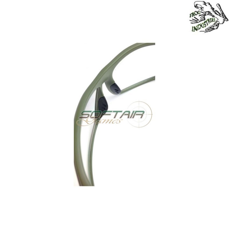 Occhiale da tiro olive drab lente clear frog industries® (fi-3567-od)