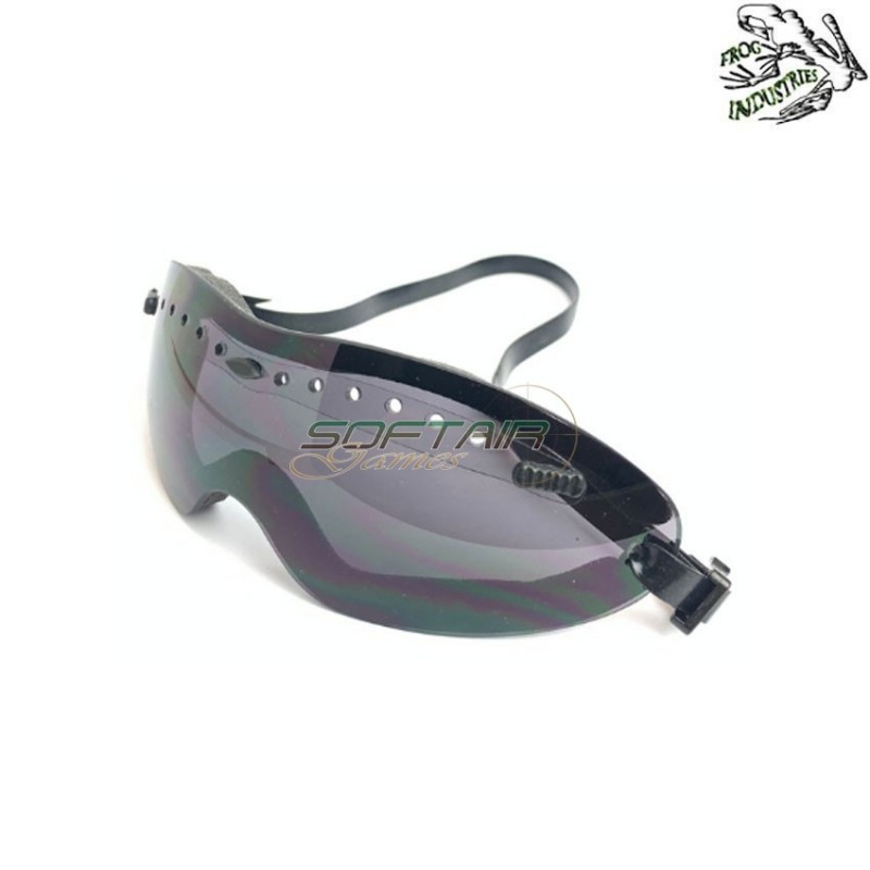 Safety glasses black smoke lens frog industries® (fi-4000s-bk)