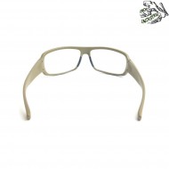 Shooting glasses tan clear lens frog industries® (fi-3566-tan)