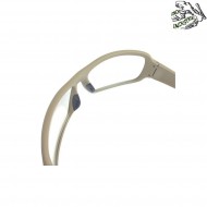 Shooting glasses tan clear lens frog industries® (fi-3566-tan)