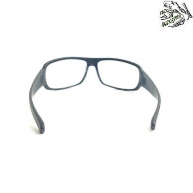 Shooting glasses black clear lens frog industries® (fi-3568-bk)