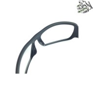 Occhiale da tiro black lente clear frog industries® (fi-3568-bk)