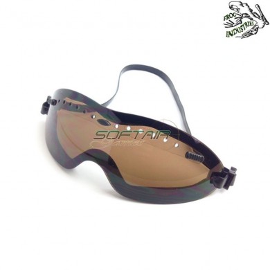 Safety glasses black brown lens frog industries® (fi-4000b-bk)
