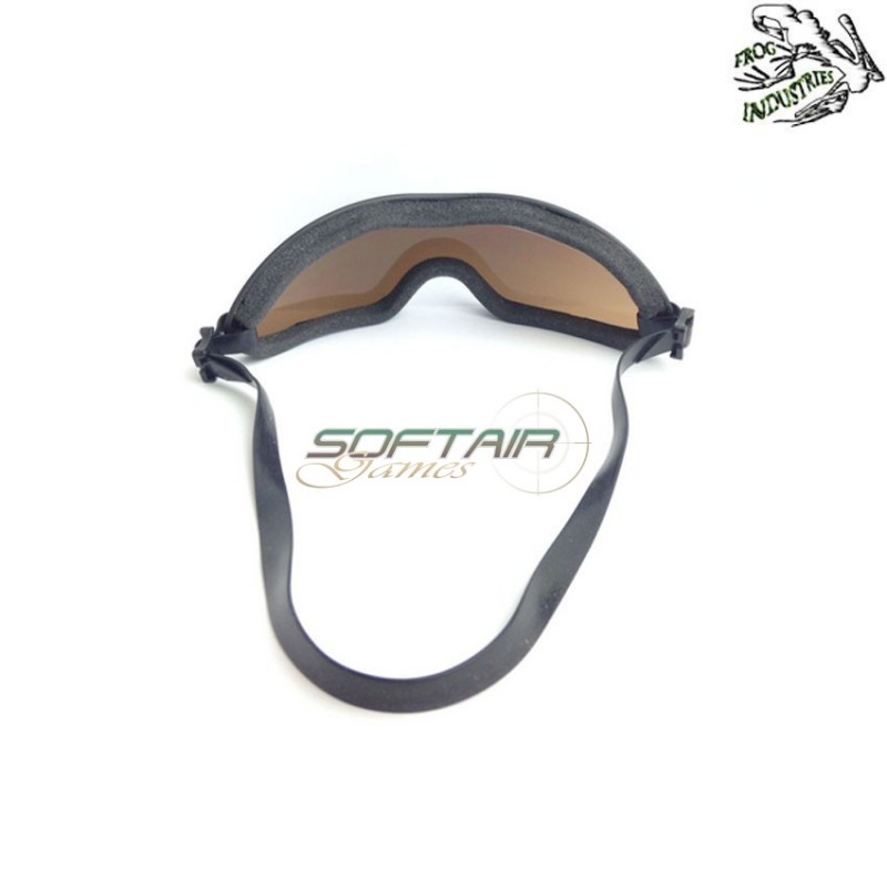 Safety glasses black brown lens frog industries® (fi-4000b-bk)