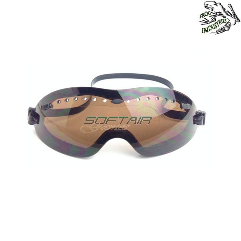 Safety glasses black brown lens frog industries® (fi-4000b-bk)