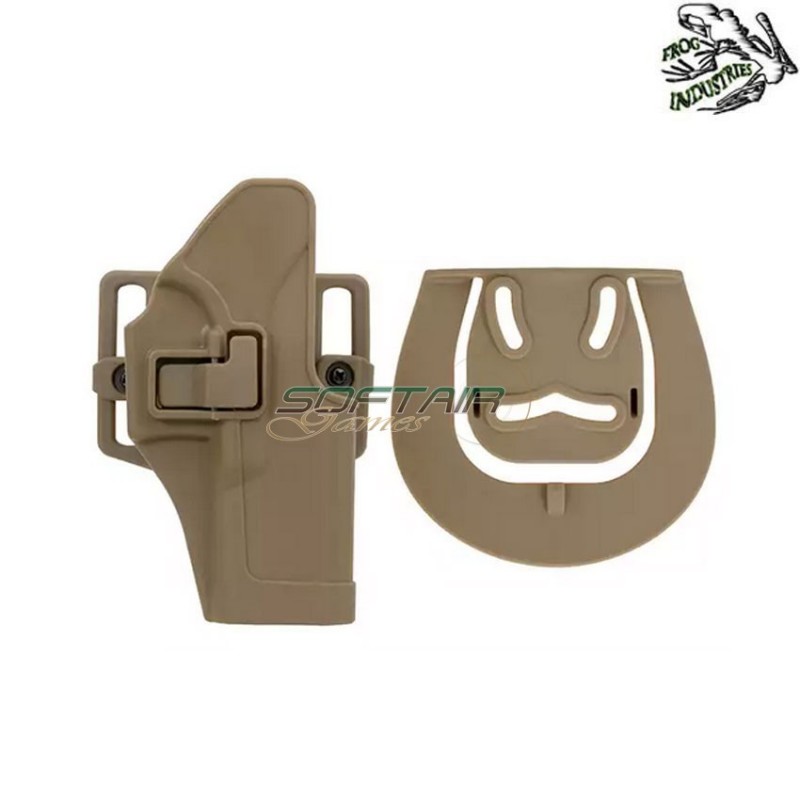 TAN quick-draw lock holster for glock series frog industries® (fi-fbp2239-tan)