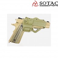 Fondina rigida grey 1911 per pistola con torcia/dot & senza sotac (sg-qt-002-gy)