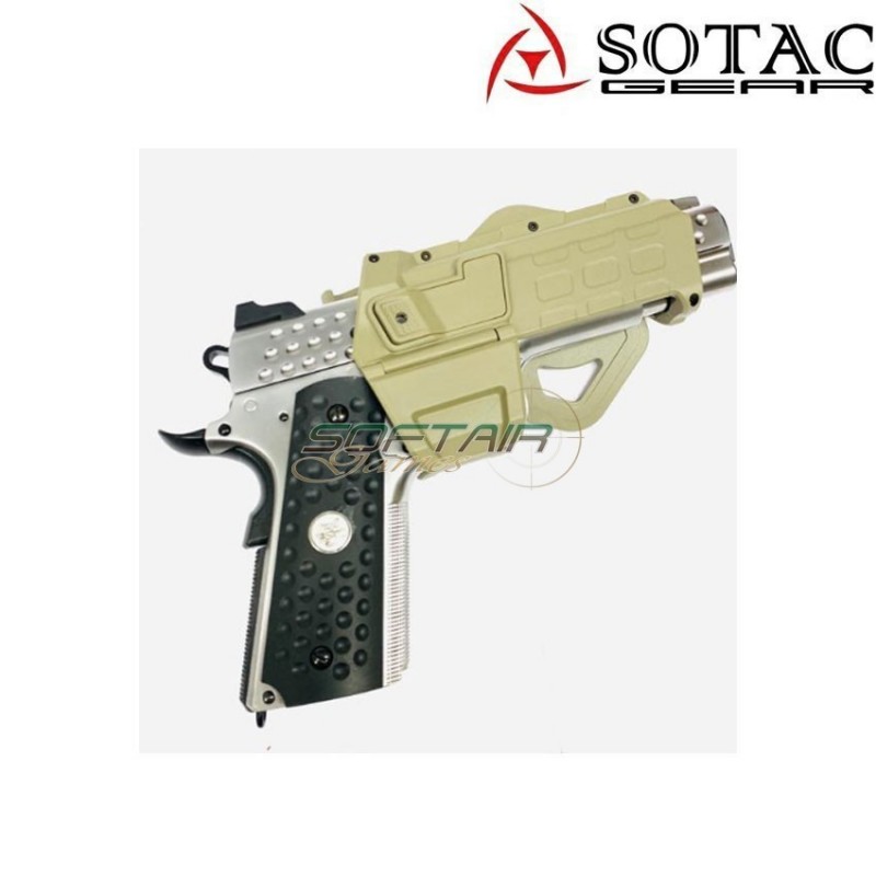 Grey 1911 rigid holster for pistol with flashlight/dot & without sotac (sg-qt-002-gy)