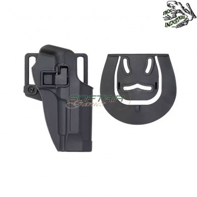 BLACK quick-draw lock holster for M9 series frog industries® (fi-fbp2243-bk)
