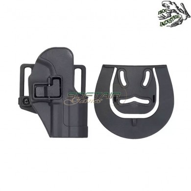 BLACK quick-draw lock holster for USP series frog industries® (fi-fbp2246-bk)
