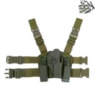 Holster OLIVE DRAB w/drop leg platform for glock series frog industries® (fi-fbp2253-od)