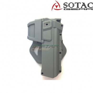 Fondina rigida grey GLOCK per pistola con torcia/dot & senza sotac (sg-qt-001-gy)