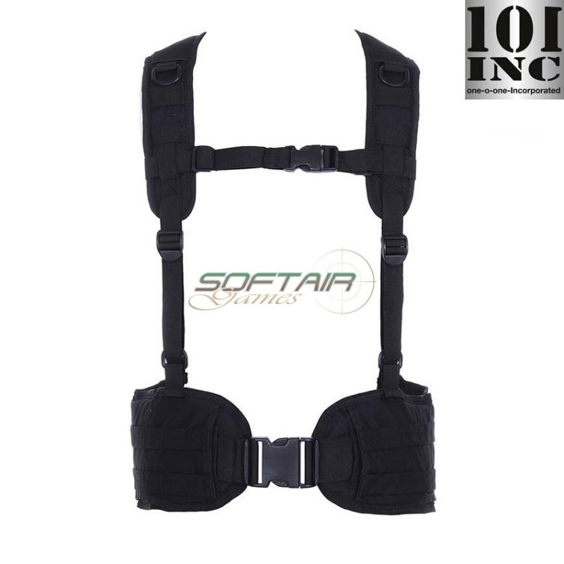 MOLLE tactical belt with suspenders BLACK 101 inc (inc-129781-bk) MOLLE tactical belt with suspenders BLACK 101 inc (inc-129781-bk)