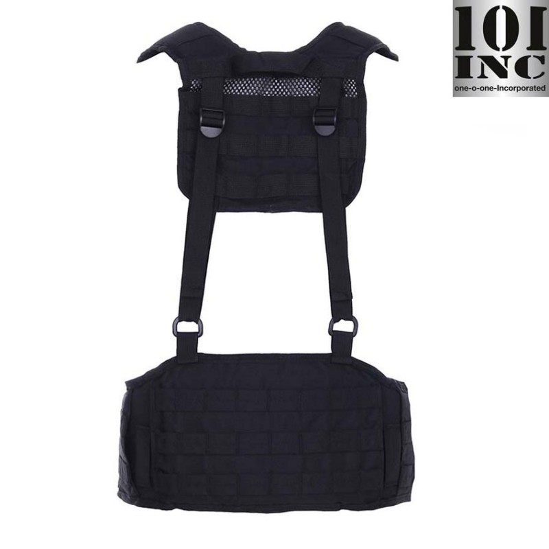 MOLLE tactical belt with suspenders BLACK 101 inc (inc-129781-bk) MOLLE tactical belt with suspenders BLACK 101 inc (inc-129781-bk)