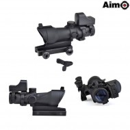 Acog 4x32 + Mini Red Dot Black Aim-o (ao5317-bk) Acog 4x32 + Mini Red Dot Black Aim-o (ao5317-bk)