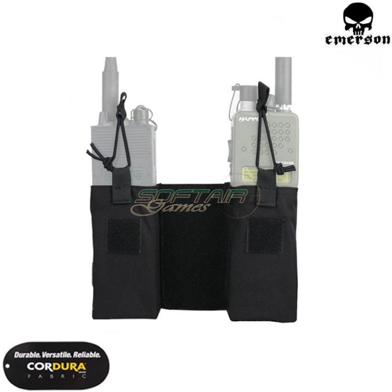 Set Radio/mag Pouch Jpc BLACK Emerson (em8333bk)