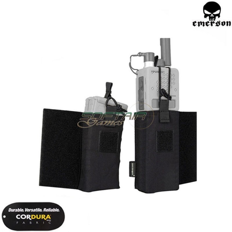 Set Radio/mag Pouch Jpc BLACK Emerson (em8333bk)