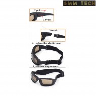 Military style google kit BLACK 6MM TECH (6mmt-13-bk)