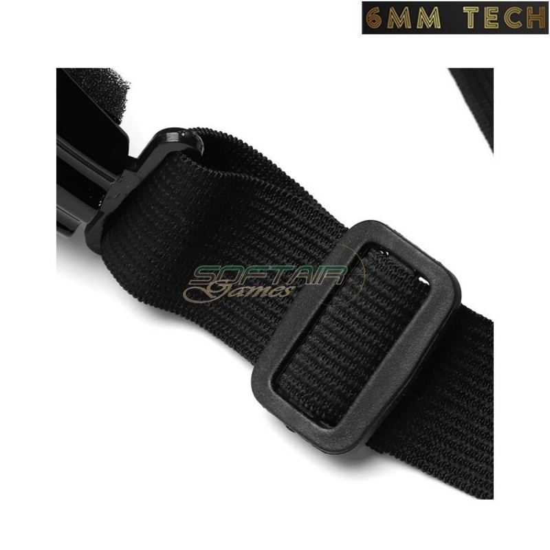 Occhiale tattico NERO con lente CLEAR 6MM TECH (6mmt-22-bk)