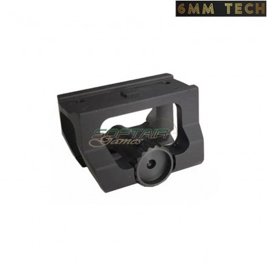 Riser mount BLACK for T1/T2 6MM TECH (6mmt-24-bk)
