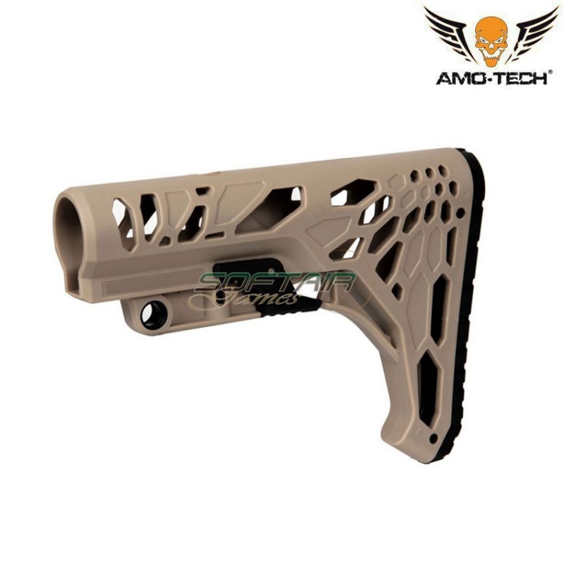 Skeletonized dark earth stock for m4/m16 amo-tech® (amt-030110-de)