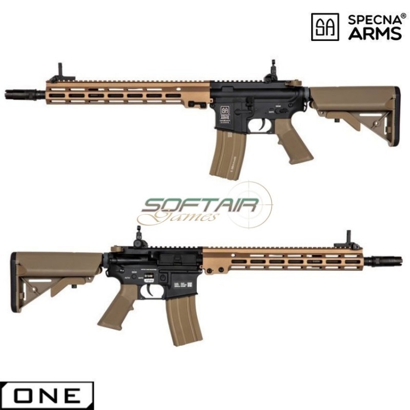 Electric rifle sa-a34-ht mk16 rail long half tan one™ carbine replica specna arms® (spe-01-027299)