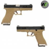 Gas Pistol G18 E Force Tan Blowback black/silver We (we-wg02wet-2)