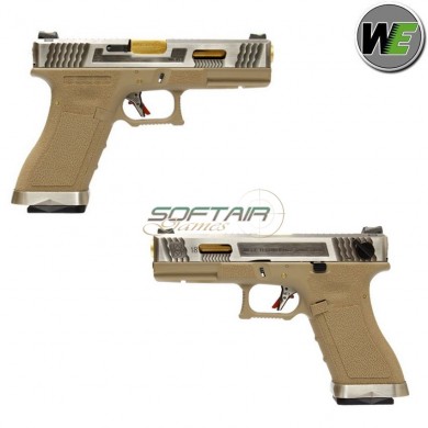 Pistola Gas G18 E Force Tan Scarellante silver/gold We (we-wg02wet-4)